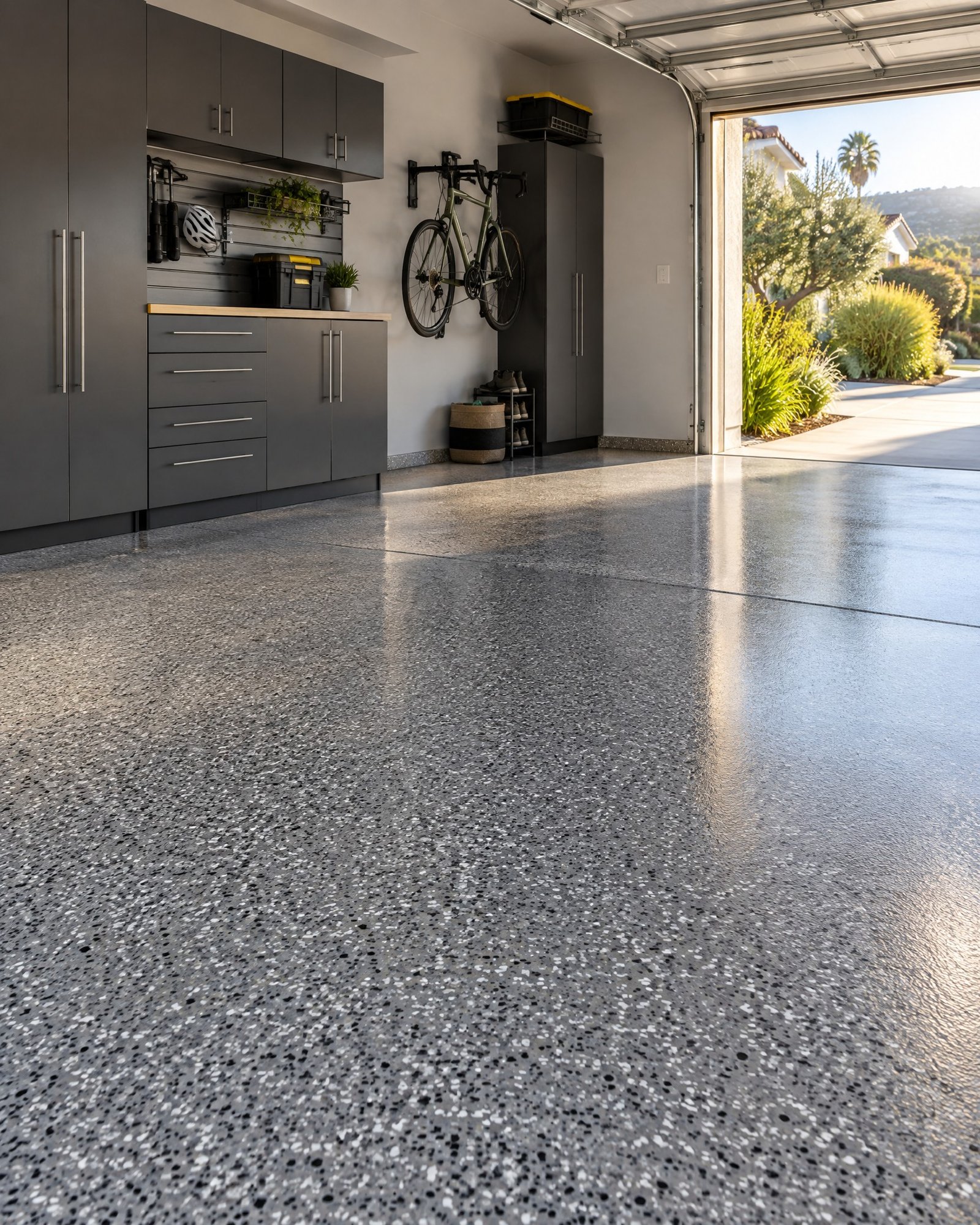 Garage floor coatings installation by FloorTek