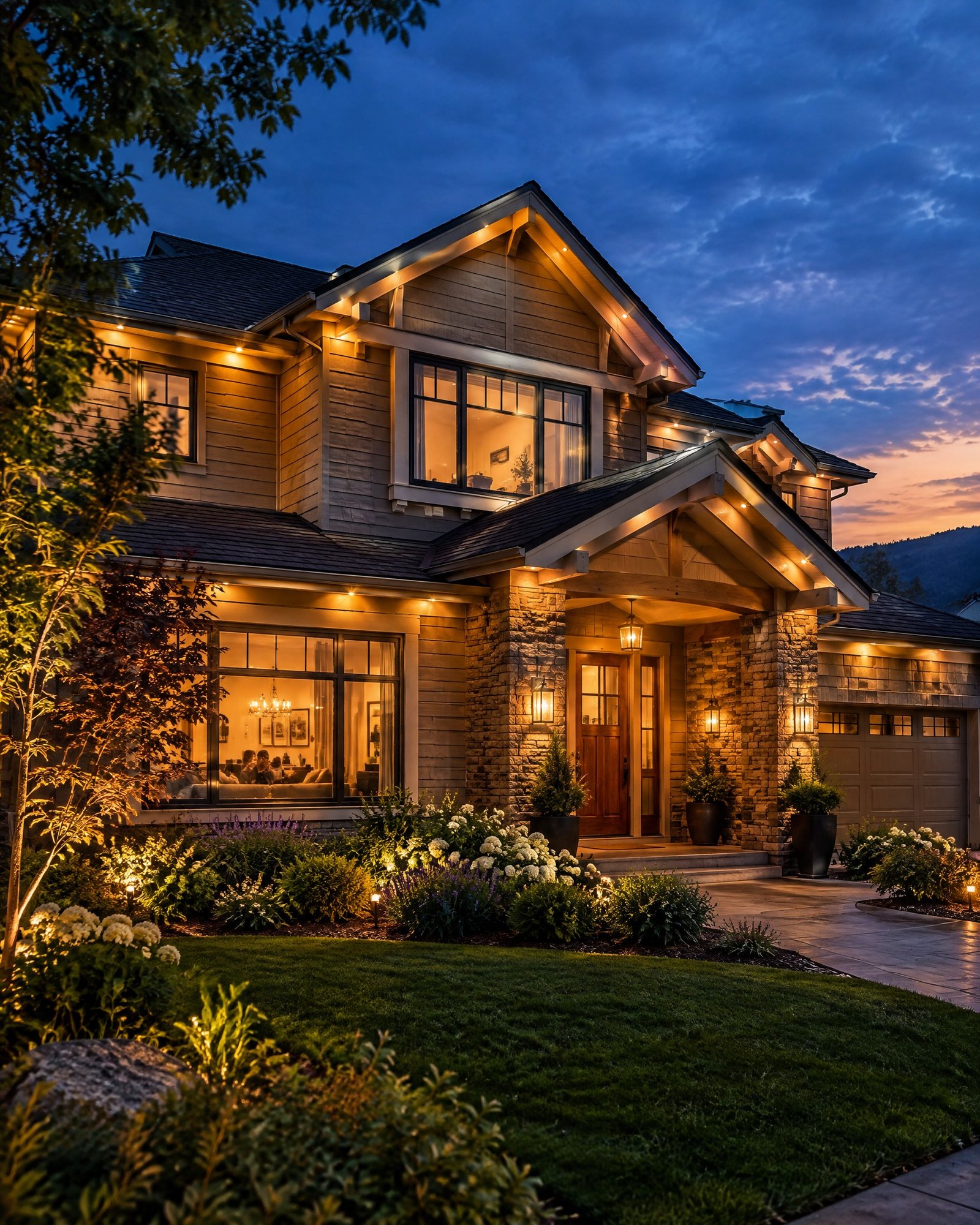 Permanent outdoor lighting installation